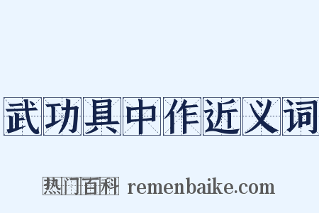 武功具中作近义词是什么意思的图片